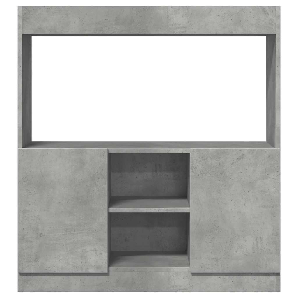 Highboard betonggrå 92x33x100 cm konstruert tre