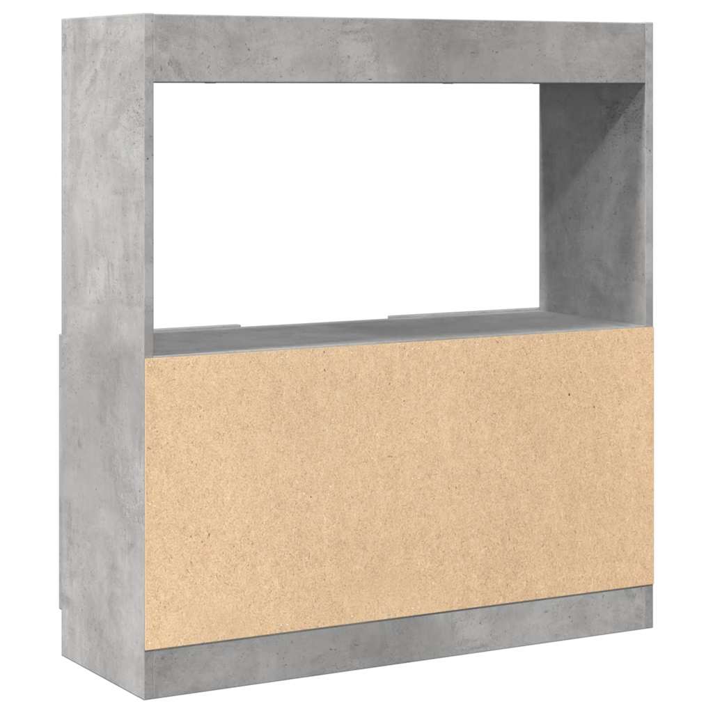 Highboard betonggrå 92x33x100 cm konstruert tre