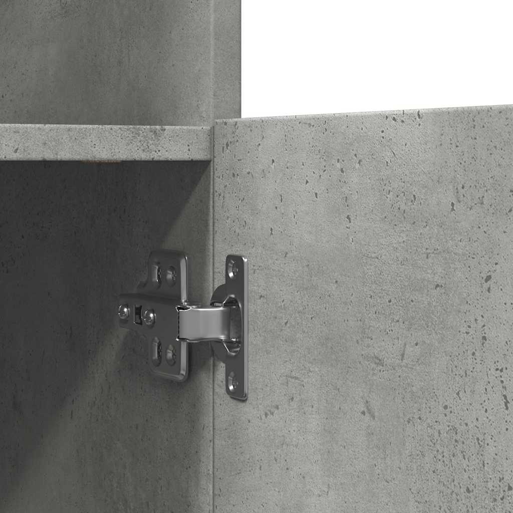 Highboard betonggrå 92x33x100 cm konstruert tre