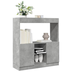 Highboard betonggrå 92x33x100 cm konstruert tre