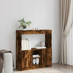 Highboard røkt eik 92x33x100 cm konstruert tre