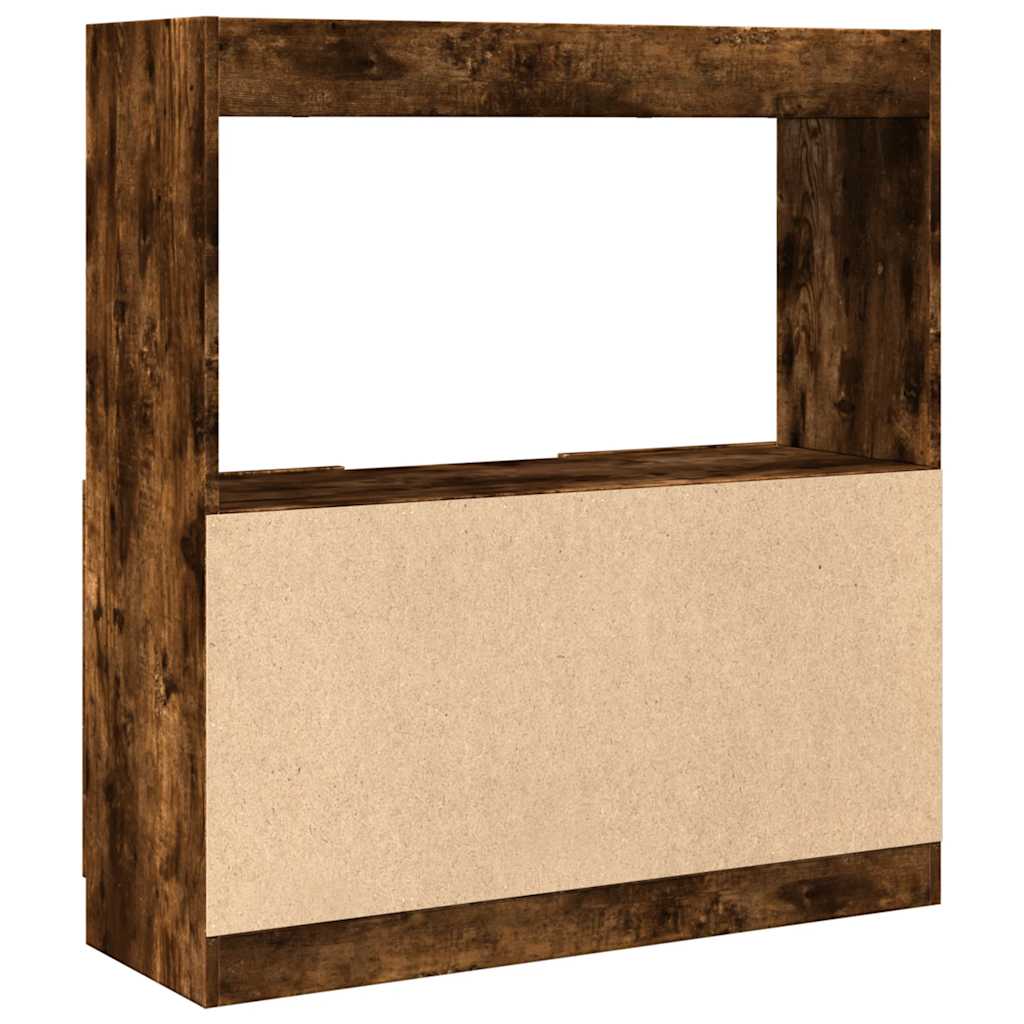 Highboard røkt eik 92x33x100 cm konstruert tre
