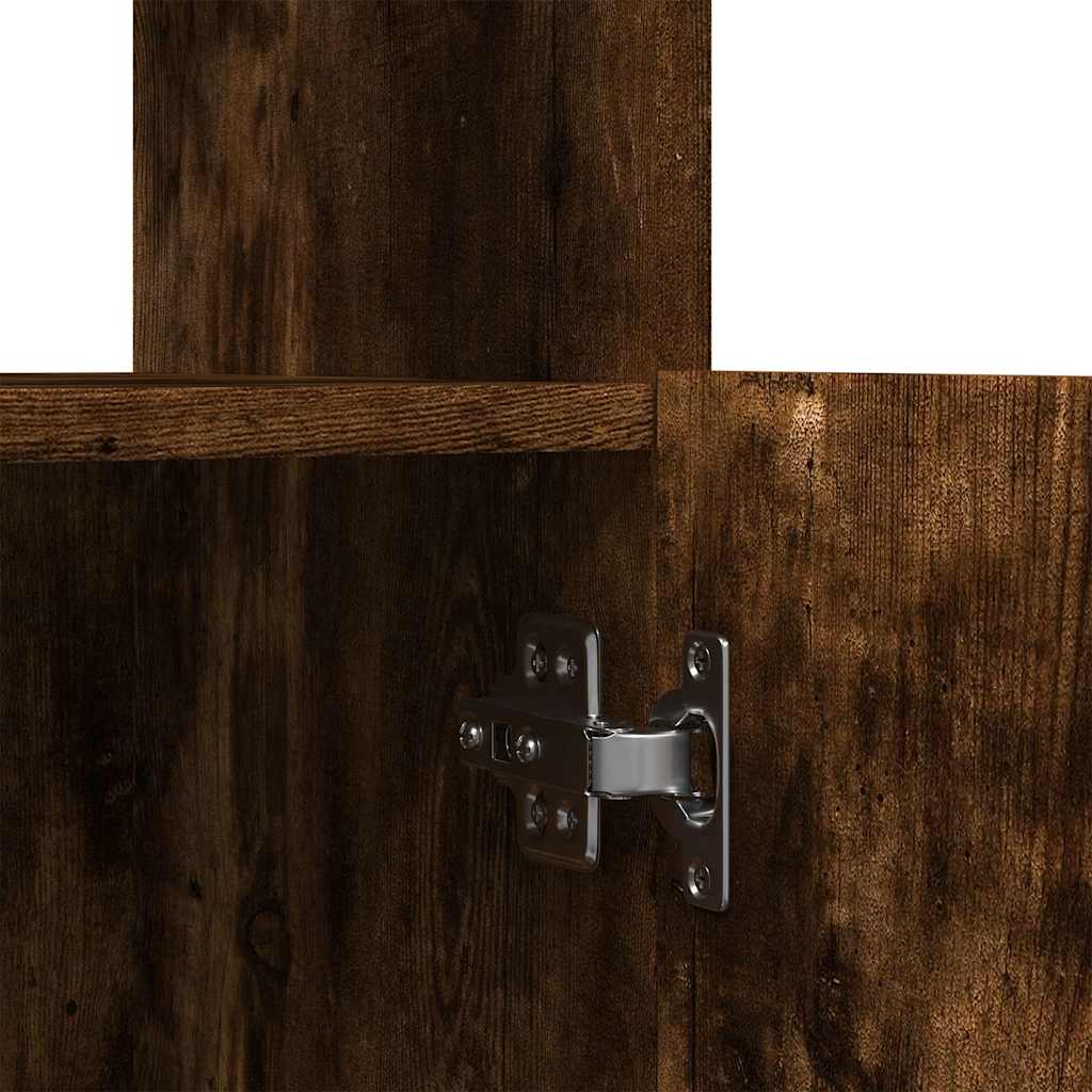 Highboard røkt eik 92x33x100 cm konstruert tre