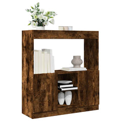 Highboard røkt eik 92x33x100 cm konstruert tre
