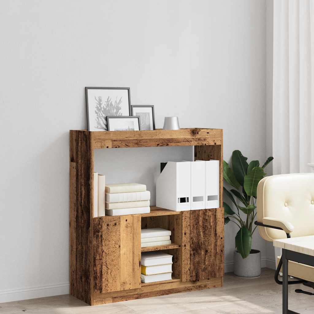Highboard gammelt tre 92x33x100 cm konstruert tre