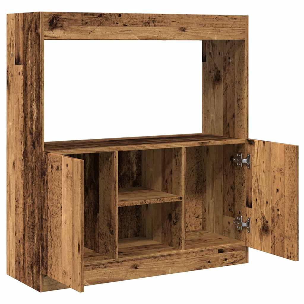 Highboard gammelt tre 92x33x100 cm konstruert tre