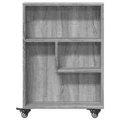 Smal oppbevaringsvogn grå sonoma 48x13x68 cm konstruert tre