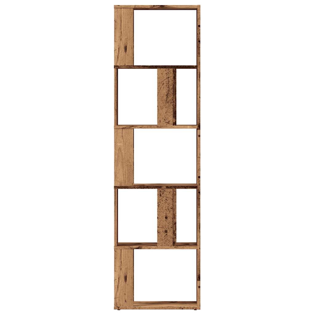 Bokhylle gammelt tre 45x24x159 cm konstruert tre