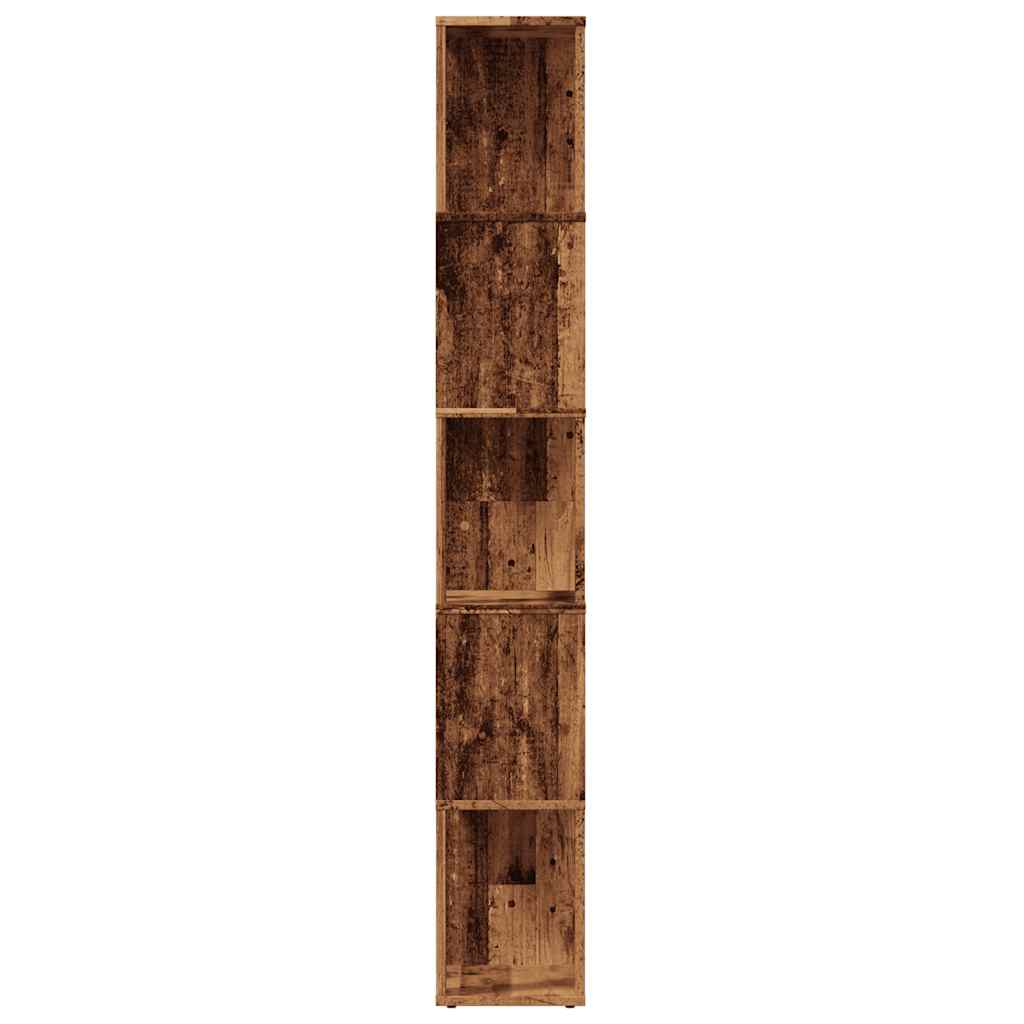 Bokhylle gammelt tre 45x24x159 cm konstruert tre