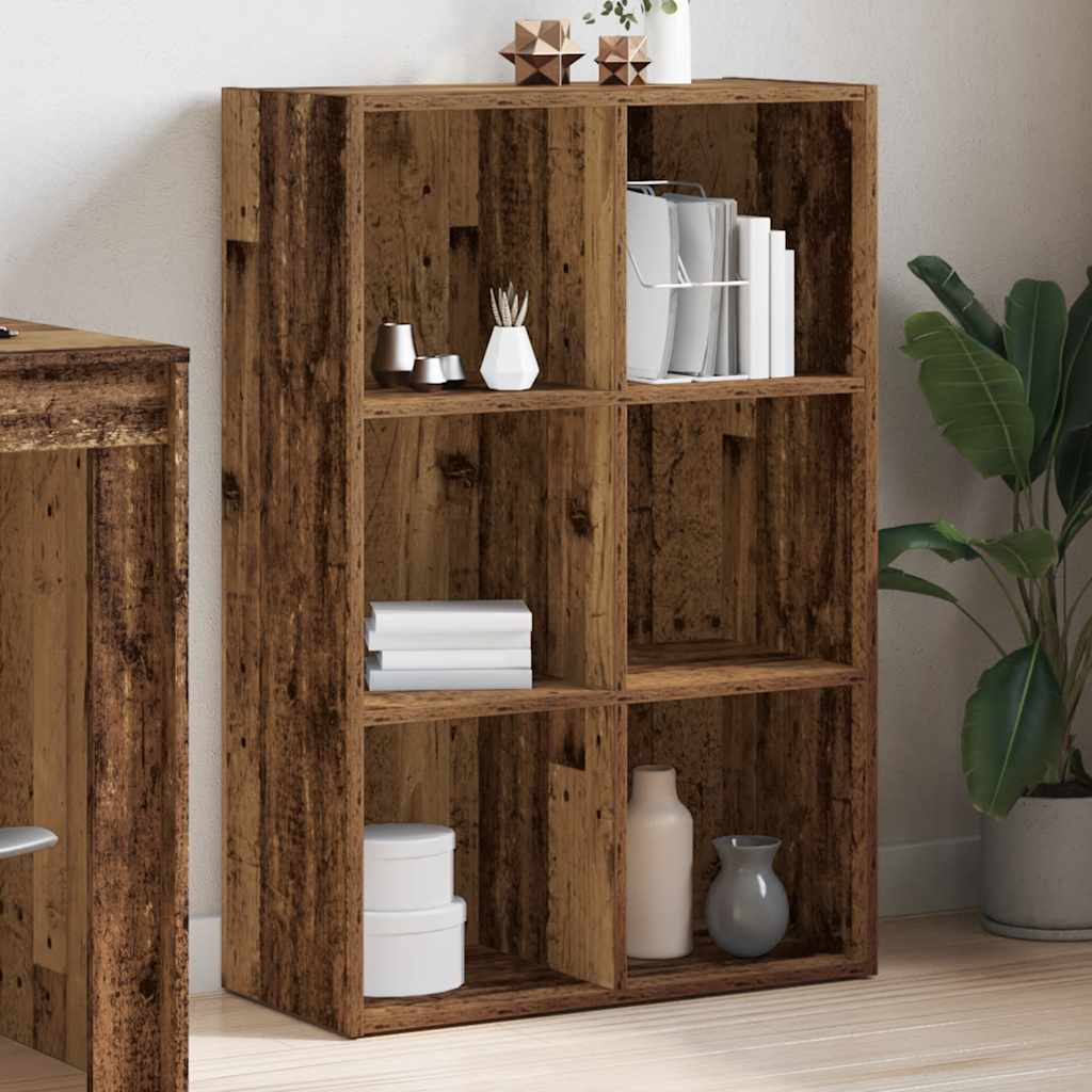 Bokhylle/skjenk gammelt tre 66x30x98 cm konstruert tre