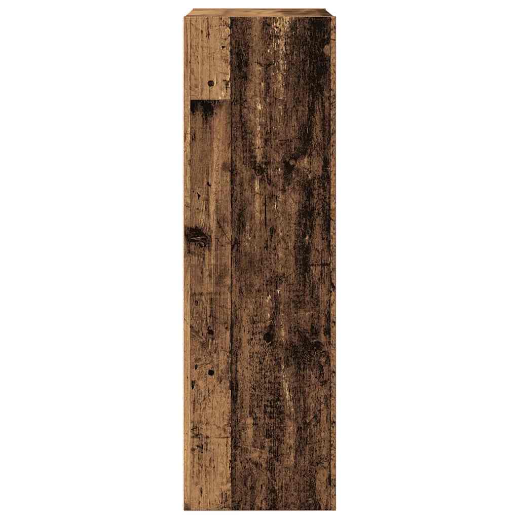 Bokhylle/skjenk gammelt tre 66x30x98 cm konstruert tre