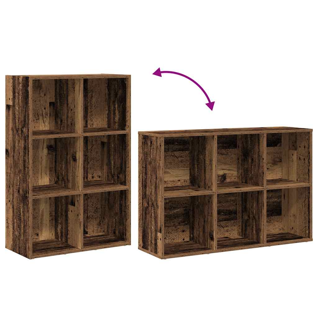 Bokhylle/skjenk gammelt tre 66x30x98 cm konstruert tre