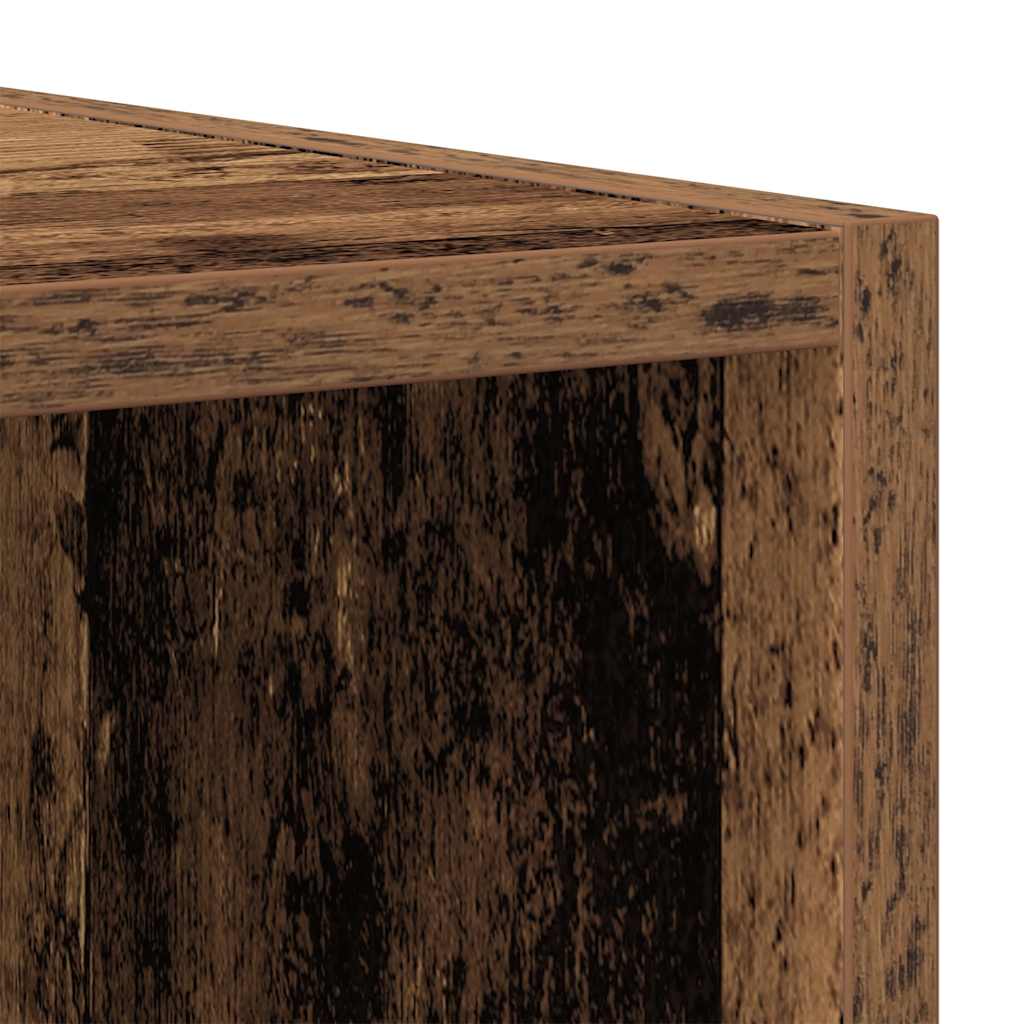 Bokhylle/skjenk gammelt tre 66x30x98 cm konstruert tre
