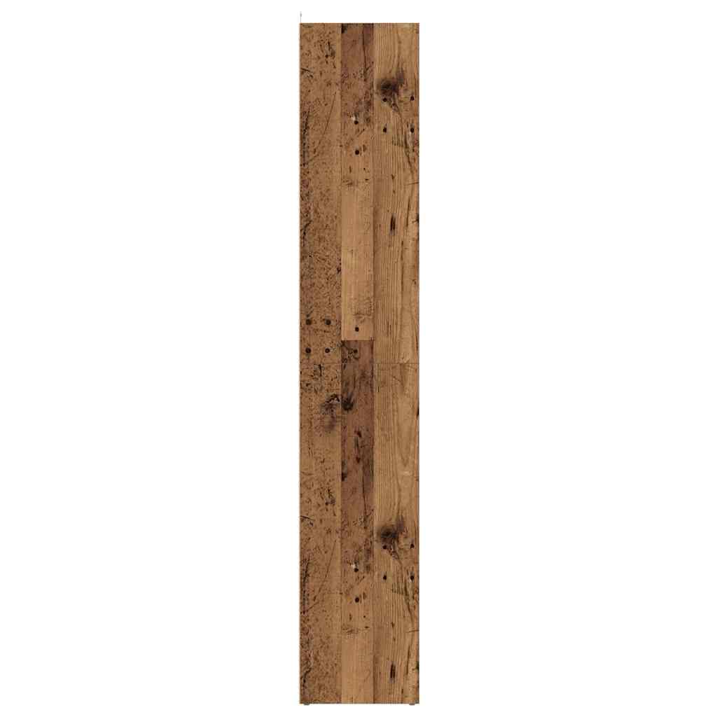 Bokhylle gammelt tre 36x30x171 cm konstruert tre