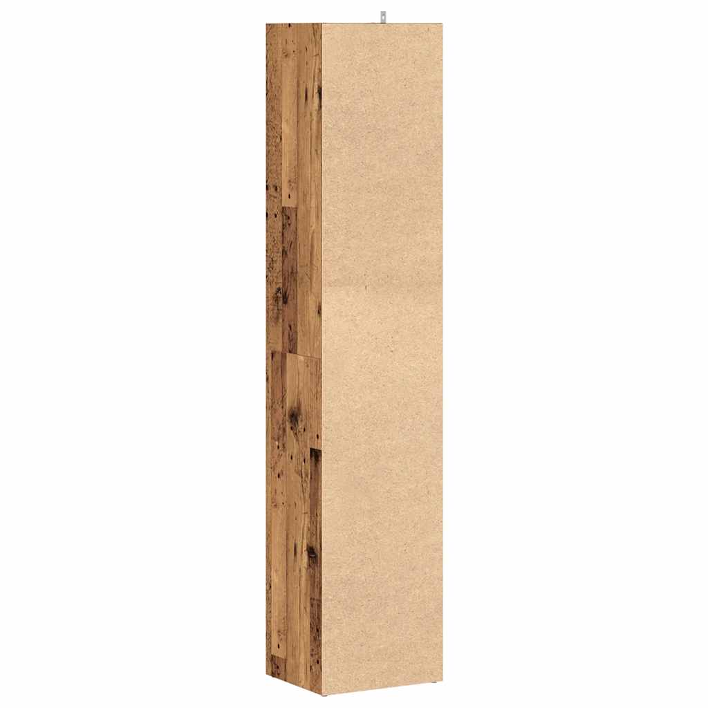 Bokhylle gammelt tre 36x30x171 cm konstruert tre