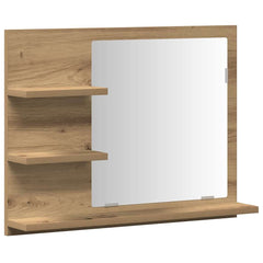 Baderomshylle med speil artisan eik 60x10,5x45 cm