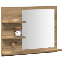 Baderomshylle med speil artisan eik 60x10,5x45 cm
