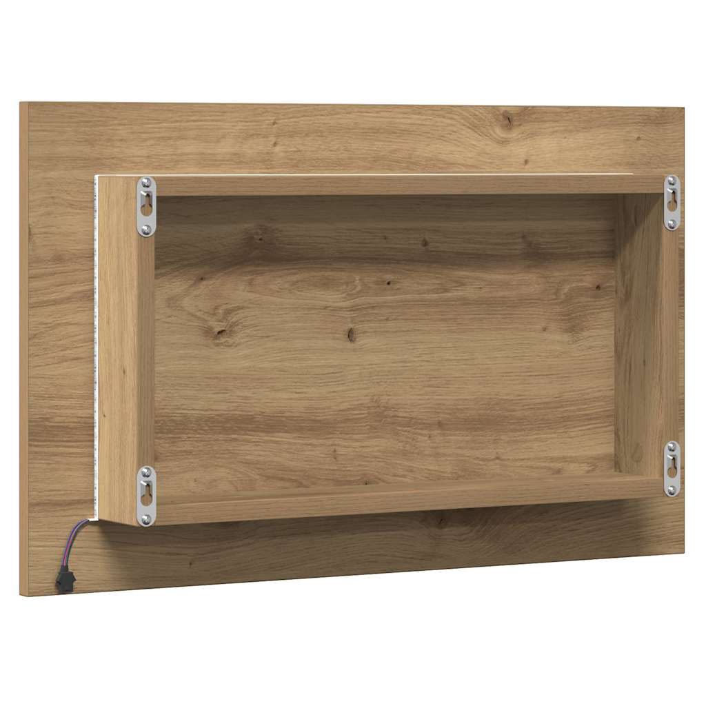 Baderomsspeil med LED-lys betonggrå 60x8,5x38 cm