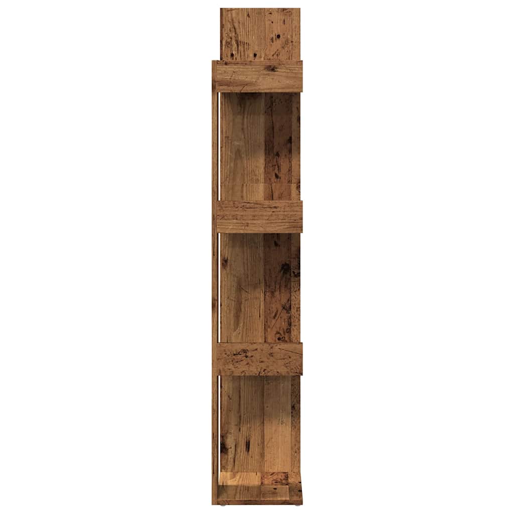 Bokhylle gammelt tre 86x25,5x140 cm konstruert tre