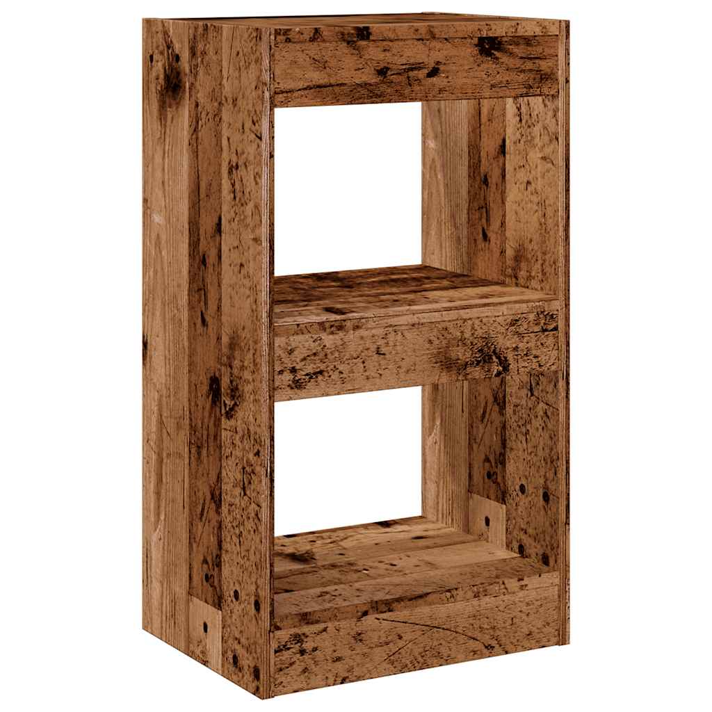 Bokhylle/romdeler gammelt tre 40x30x72 cm