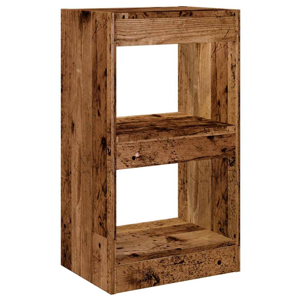 Bokhylle/romdeler gammelt tre 40x30x72 cm