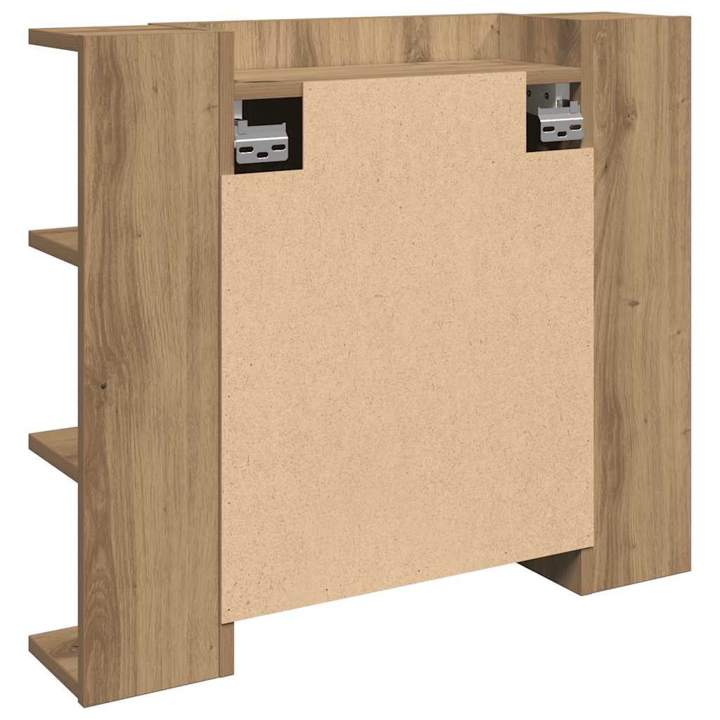 Speilskap med LED artisan eik 70x16,5x60 cm