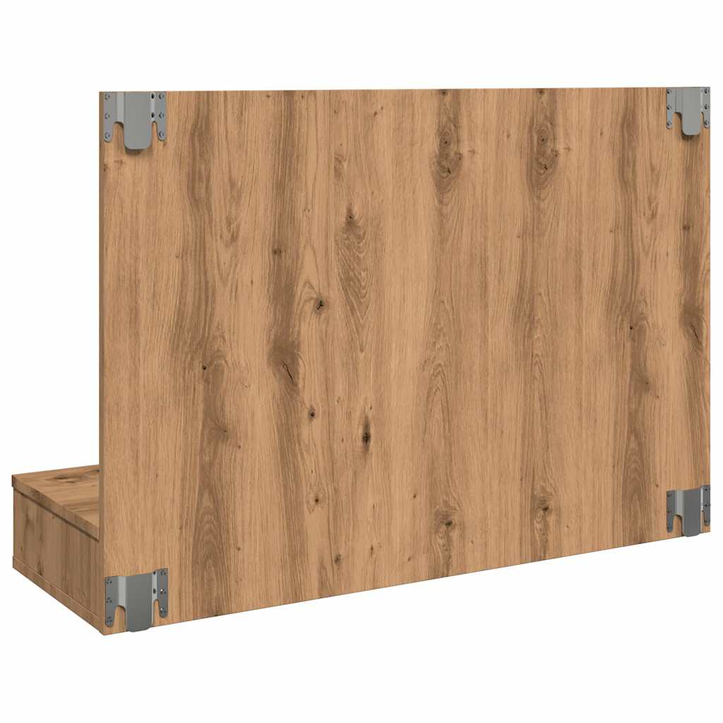 Speilskap med LED artisan eik 90x31,5x62 cm