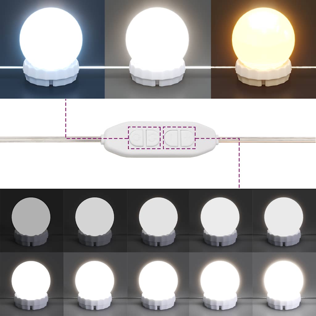 Speilskap med LED artisan eik 90x31,5x62 cm