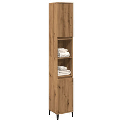 Baderomsskap artisan eik 30x30x190 cm konstruert tre