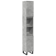 Baderomsskap betonggrå 30x30x190 cm konstruert tre