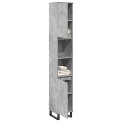 Baderomsskap betonggrå 30x30x190 cm konstruert tre
