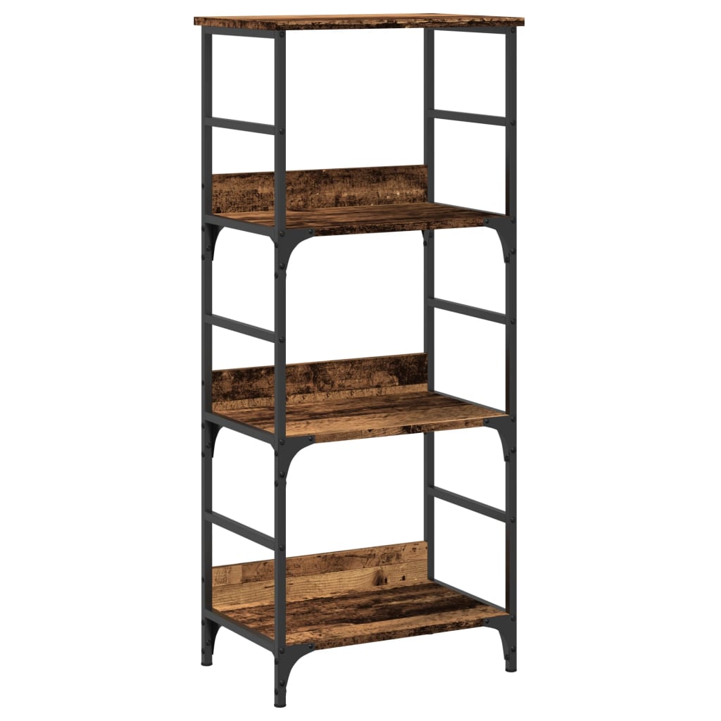 Bokhylle gammelt tre 50x33x117,5 cm konstruert tre