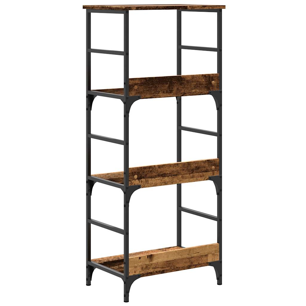 Bokhylle gammelt tre 50x33x117,5 cm konstruert tre
