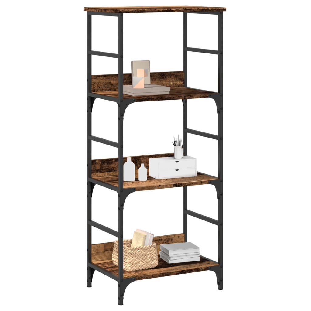 Bokhylle gammelt tre 50x33x117,5 cm konstruert tre