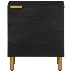 Nattbord svart 40x33x46 cm heltre mango