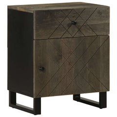Nattbord svart 50x33x60 cm heltre mango