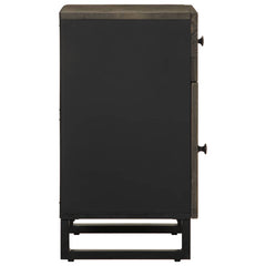 Nattbord svart 50x33x60 cm heltre mango