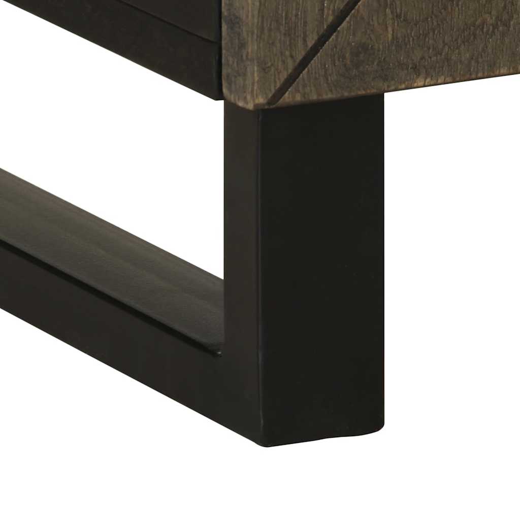 Nattbord svart 50x33x60 cm heltre mango