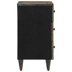 Nattbord lysegrå 50x33x60 cm heltre mango