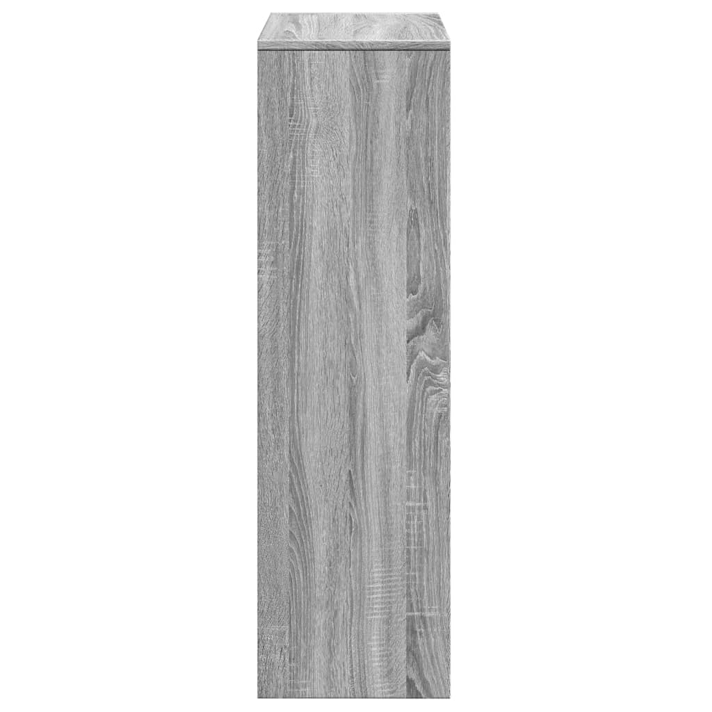 Romdeler bokhylle 3 lag grå sonoma 99x29x99 cm konstruert tre