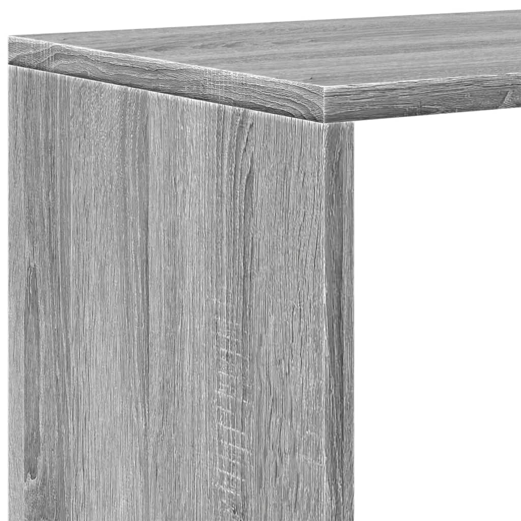 Romdeler bokhylle 3 lag grå sonoma 99x29x99 cm konstruert tre