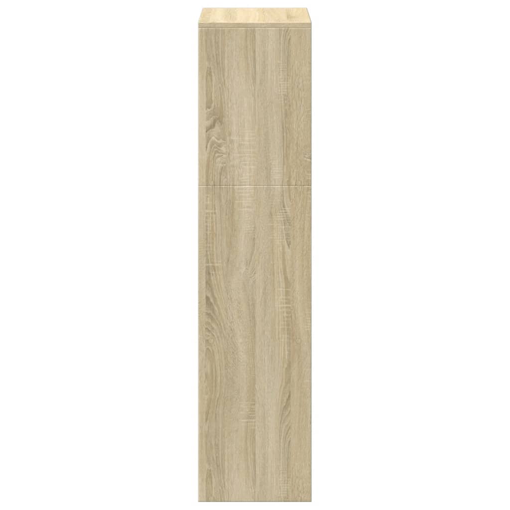 Romdeler bokhylle 3 lag sonoma eik 123x29x123 cm konstruert tre