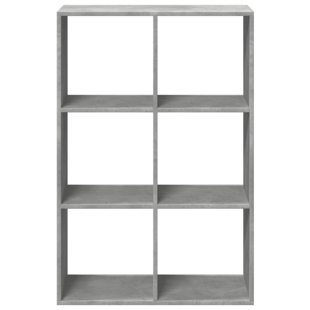 Romdeler bokhylle betonggrå 69,5x29x103,5 cm konstruert tre