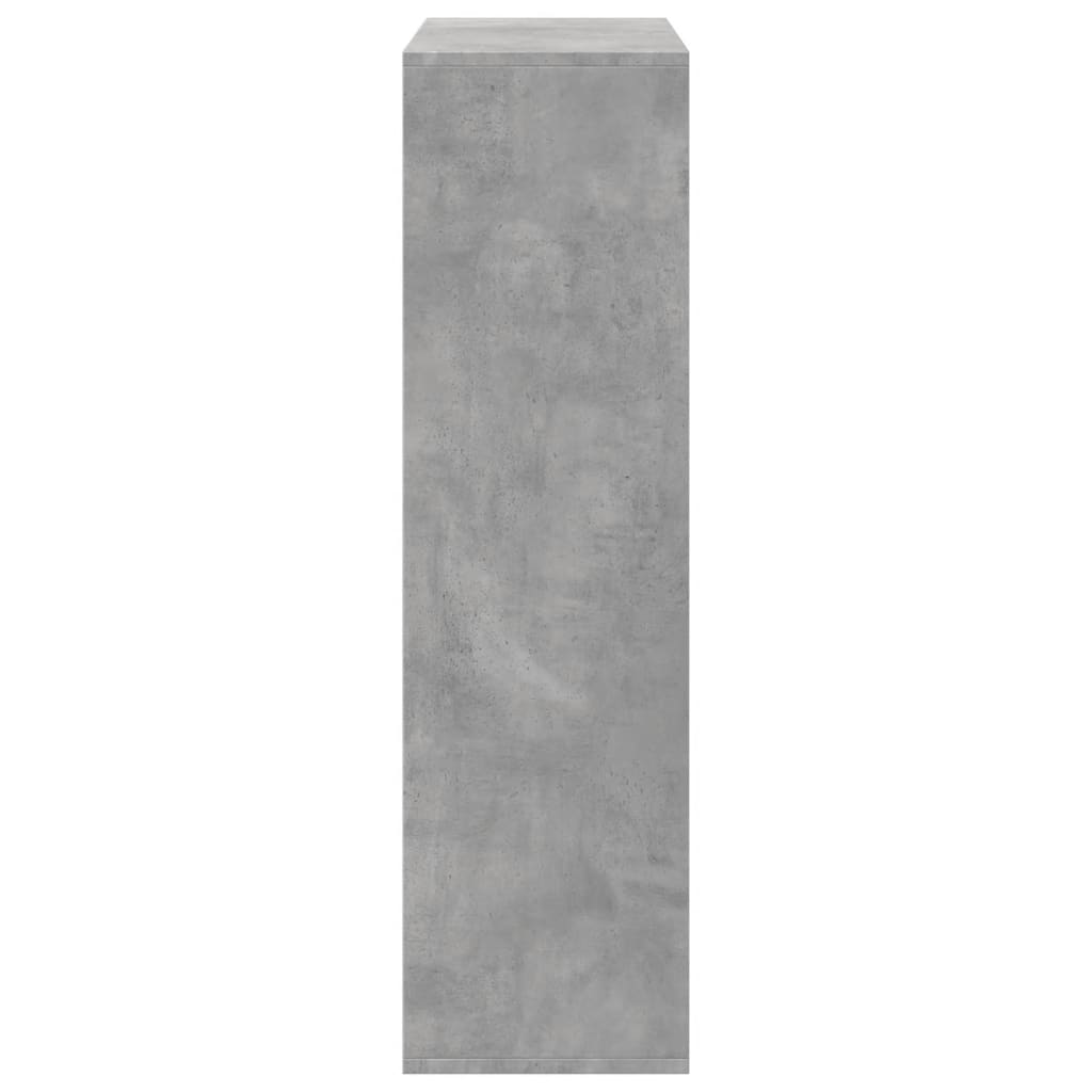 Romdeler bokhylle betonggrå 69,5x29x103,5 cm konstruert tre