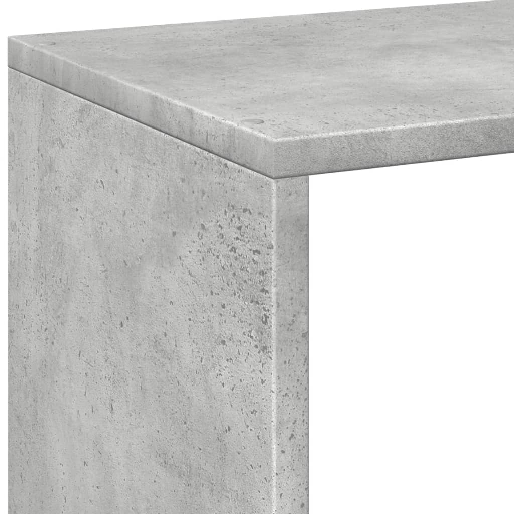 Romdeler bokhylle betonggrå 69,5x29x103,5 cm konstruert tre