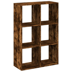 Romdeler bokhylle røkt eik 69,5x29x103,5 cm konstruert tre