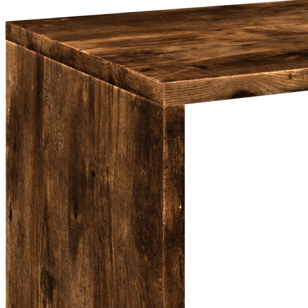Romdeler bokhylle røkt eik 69,5x29x103,5 cm konstruert tre