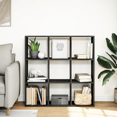 Romdeler bokhylle svart 102x29x103,5 cm konstruert tre