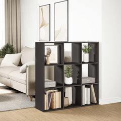 Romdeler bokhylle svart 102x29x103,5 cm konstruert tre