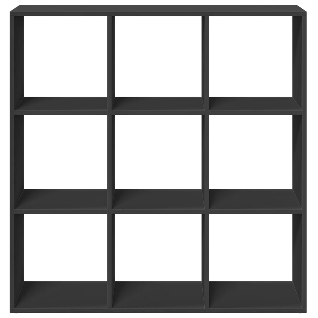 Romdeler bokhylle svart 102x29x103,5 cm konstruert tre
